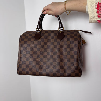 Sac Louis Vuitton Speedy 30 damier ébène