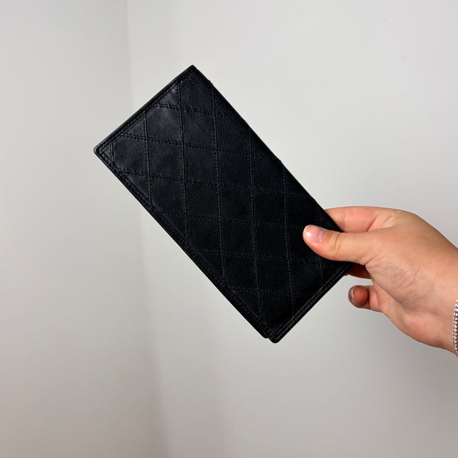Portefeuille long Chanel noir