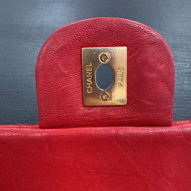 Sac chevrons Chanel Rouge