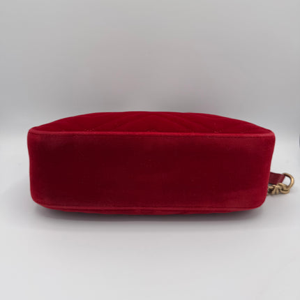 Sac Gucci GG Marmont Velours Velvet Rouge