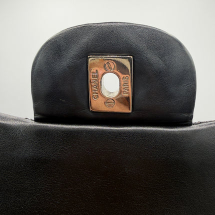 SAC CHANEL GRAND TIMELESS VERNIS NOIR