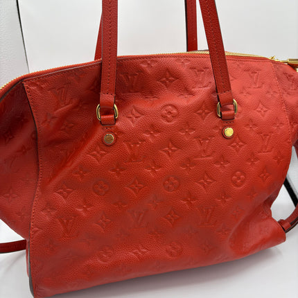 Sac Louis Vuitton Lumineuse cuir empreinte rouge