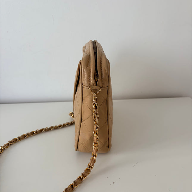 Sac Chanel Caméra Vintage beige