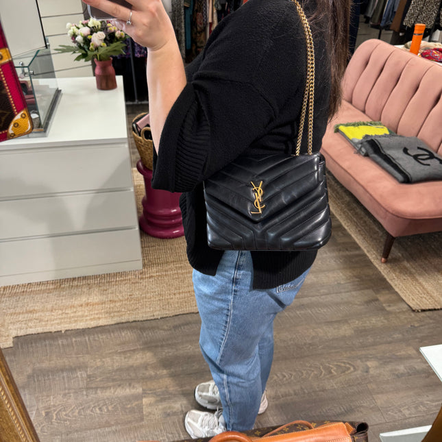 Sac Loulou Small Noir Saint Laurent
