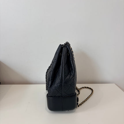 Sac à dos Chanel Gabrielle cuir noir