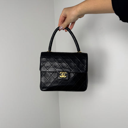 Sac Chanel Top Handle vintage noir