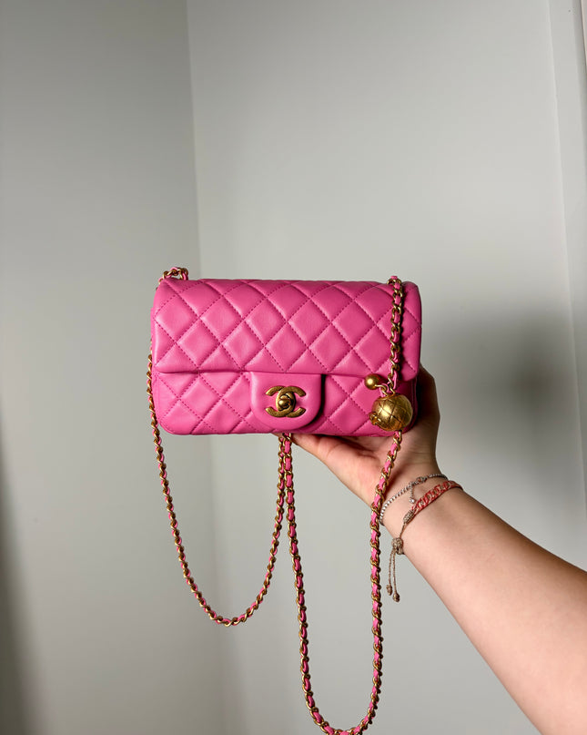 Sac Chanel Timeless Small édition limitée pearl crush rose