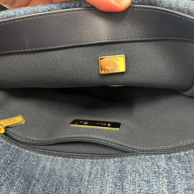 Sac Chanel 19 small denim