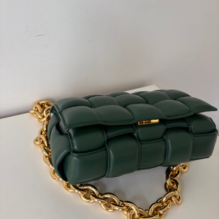 Sac Bottega Veneta cassette vert sapin