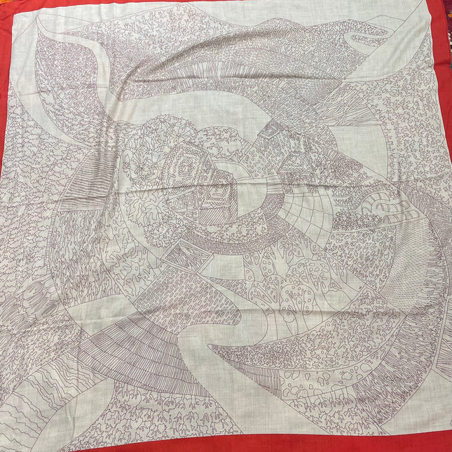 Hermès châle 140cm à travers champs