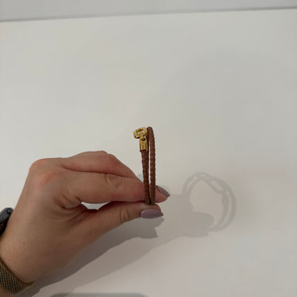 Bracelet Hermès Roulis Double Tour Gold T2