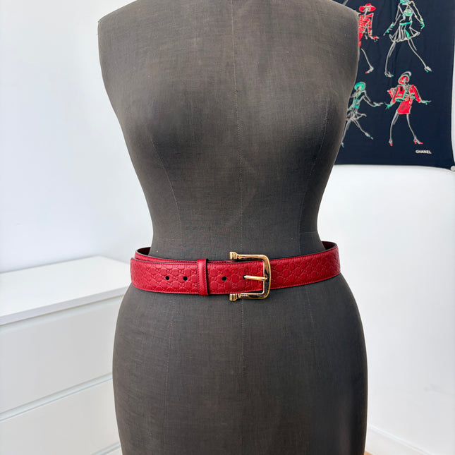 Ceinture Gucci Rouge Éteint T85