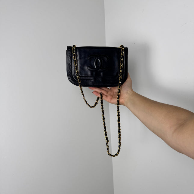 Sac Chanel marine vintage bandoulière