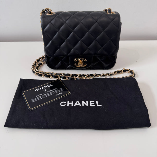 Sac Chanel Mini Square Timeless noir