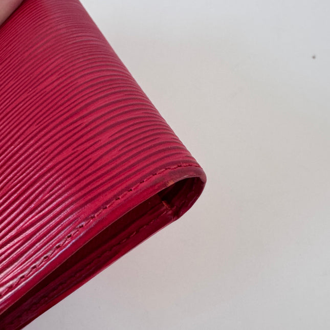 Portefeuille Louis Vuitton Cuir Épis Rouge