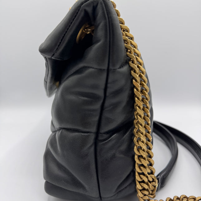 Sac Saint Laurent Puffer Small Noir