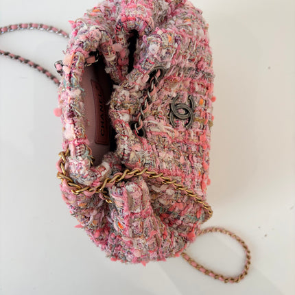 Sac à dos Chanel Gabrielle tweed rose
