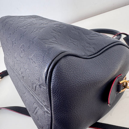 Sac Louis Vuitton Speedy 30 Bandoulière Cuir Empreinte Marine