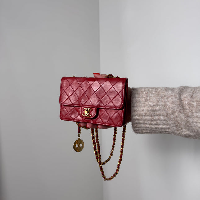 Sac Chanel Mini Timeless Vintage Rouge