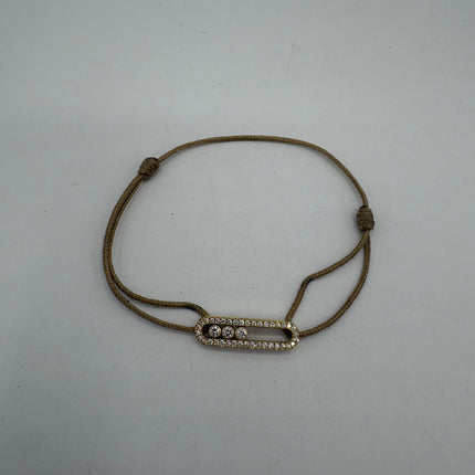 Bracelet Messika cordon beige pavé care(s)