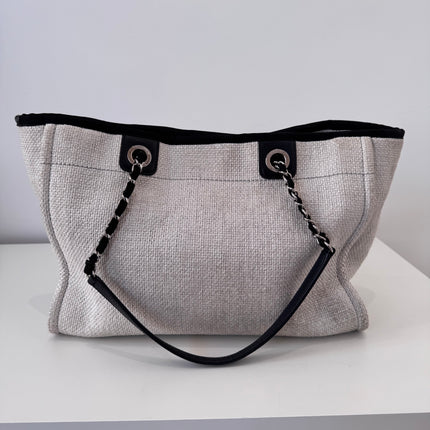 Sac Chanel Deauville medium toile écrue