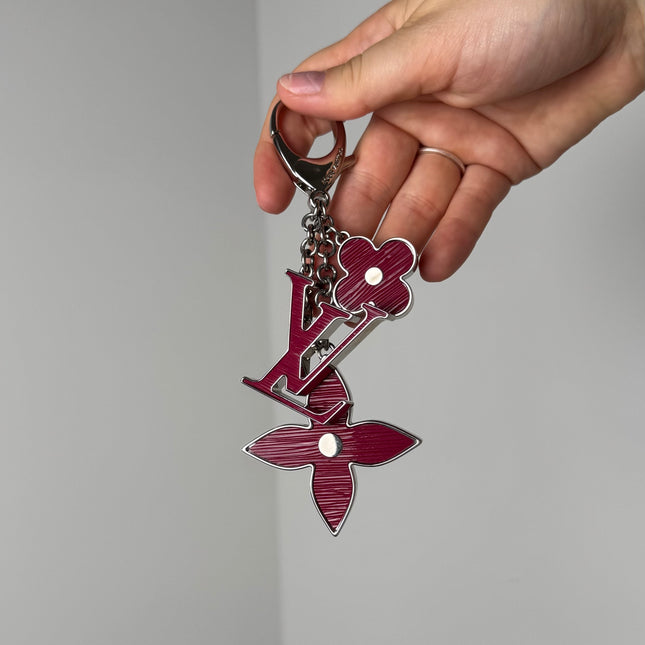 Porte-clés Louis Vuitton Fleur d’Épi Bordeaux