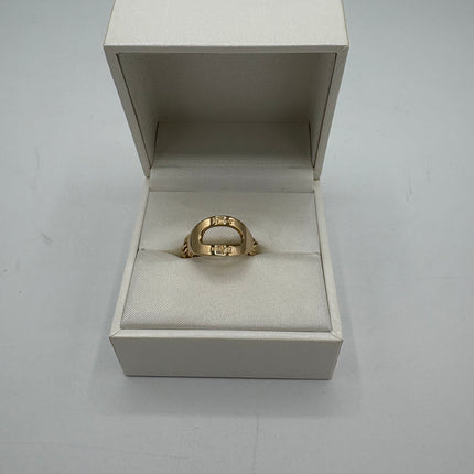 Bague Dior T55 métal doré
