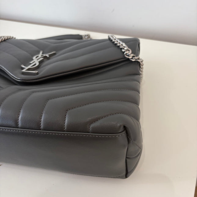 Sac Saint Laurent Loulou Medium Gris foncé