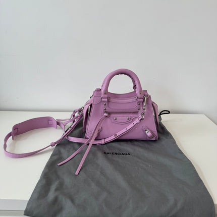 Sac Balenciaga mini neo City lilas