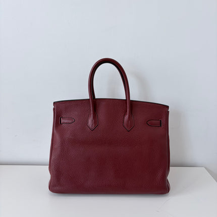 Sac Hermès Birkin 35 rouge H