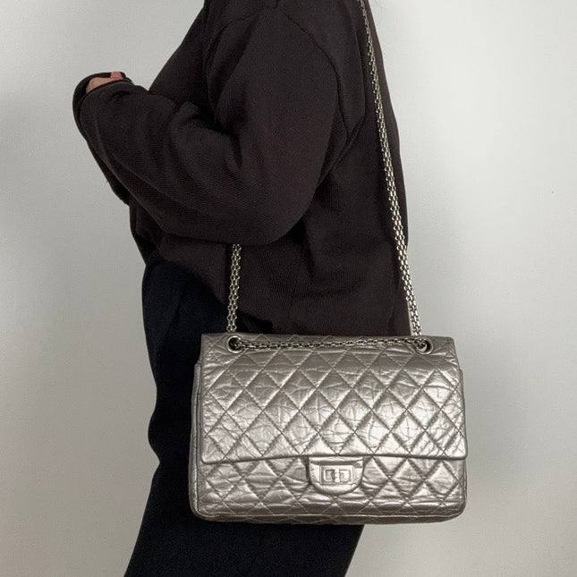 Sac 2.55 Chanel Grand Argent