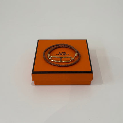 Bracelet Hermès Roulis Double Tour Gold T2