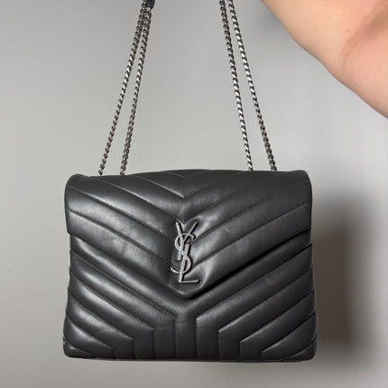 Sac Saint Laurent Loulou Medium Gris foncé
