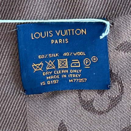 Châle Louis Vuitton Monogram marron