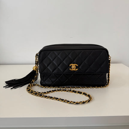 Sac Chanel caméra noir vintage