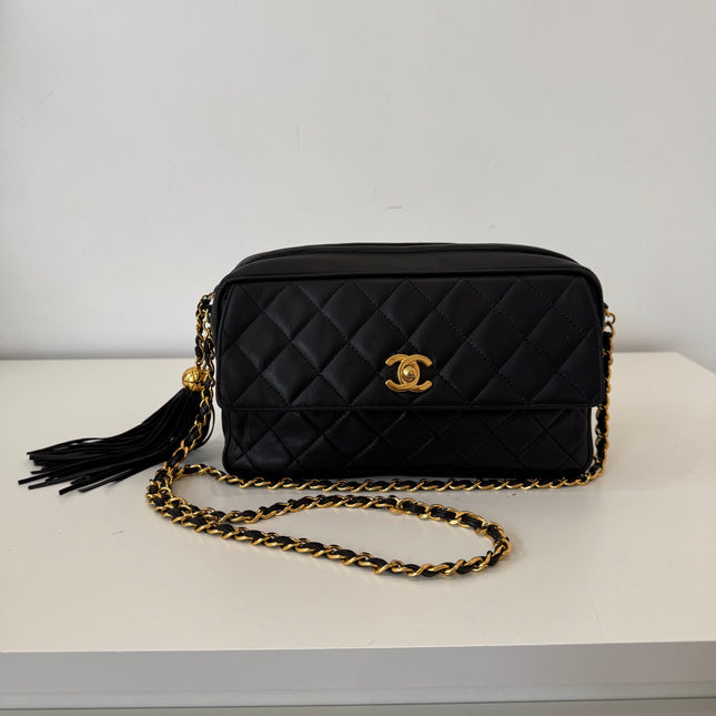 Sac Chanel caméra noir vintage