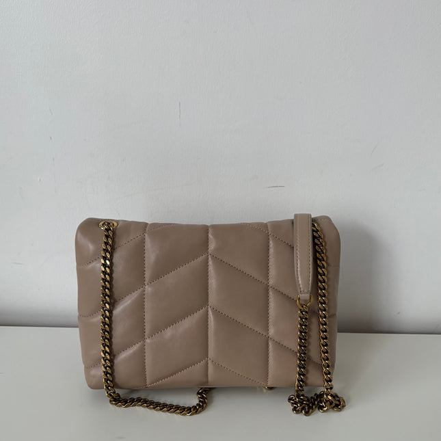 Sac Saint Laurent Loulou Puffer Toy Beige