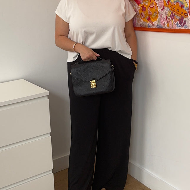 Sac Pochette Louis Vuitton Métis Cuir Empreinte Noir
