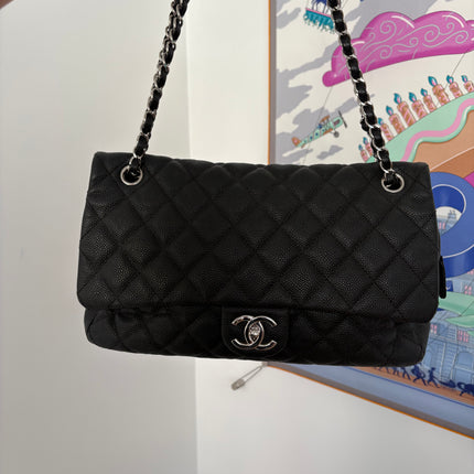 Sac Chanel single flap souple noir