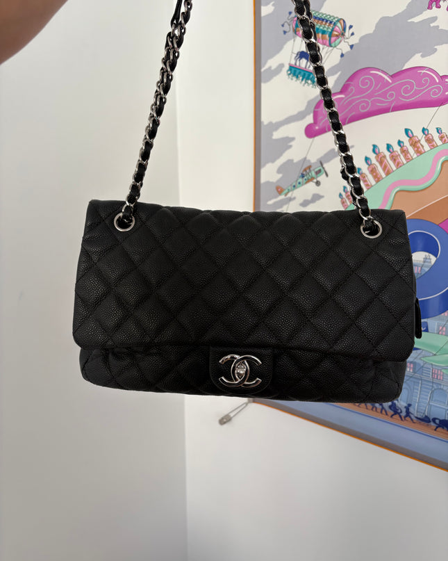 Sac Chanel single flap souple noir