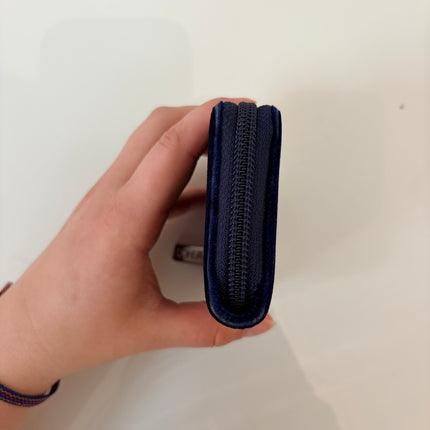 Porte monnaie Chanel bleu velours