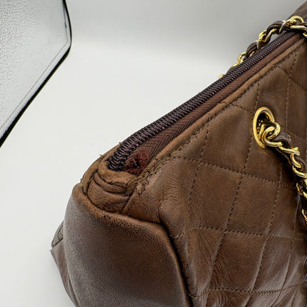Sac shopping Chanel vintage chocolat