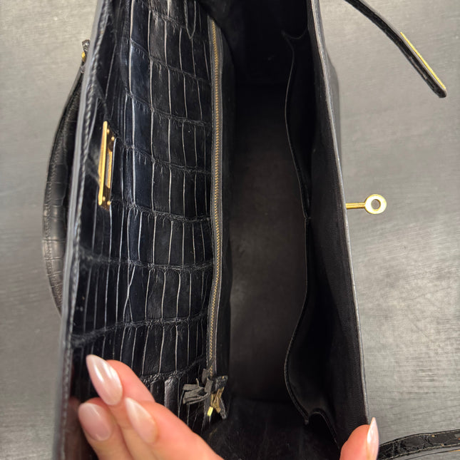 Sac Kelly 35 Hermès Cuir Croco