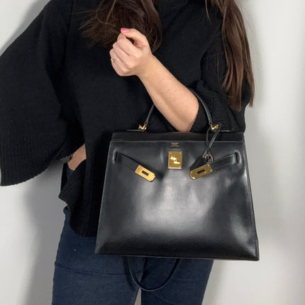 Kelly 32 Hermès Box Noir