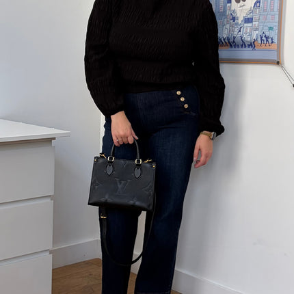 Sac Louis Vuitton On The go PM empreinte Noir