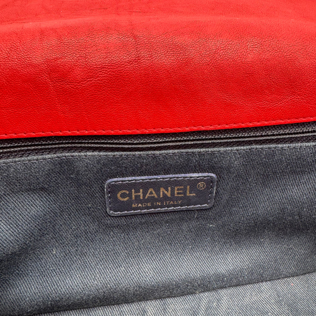Sac chevrons Chanel Rouge