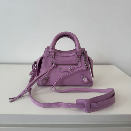Sac Balenciaga mini neo City lilas