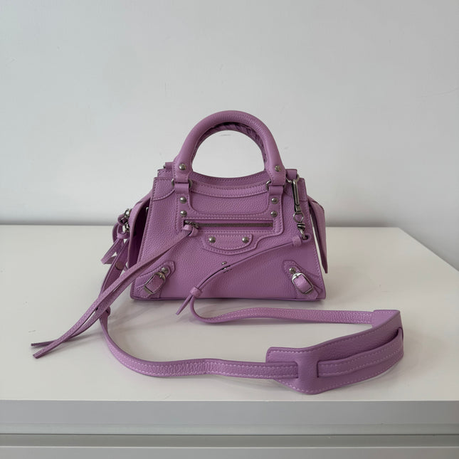 Sac Balenciaga mini neo City lilas