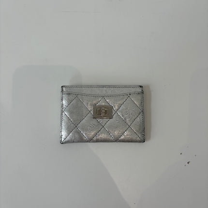 Porte cartes Chanel argent