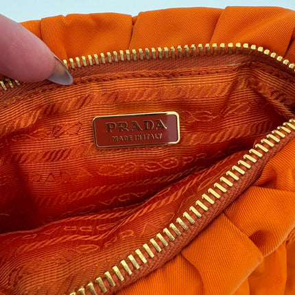 Sac Prada gaufre nylon papaya